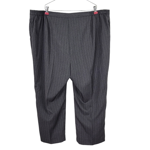 Evan Picone Pant Suit Size 24W Pleated Wide Leg Zip Pants Pockets Gray Lined - Picture 6 of 9